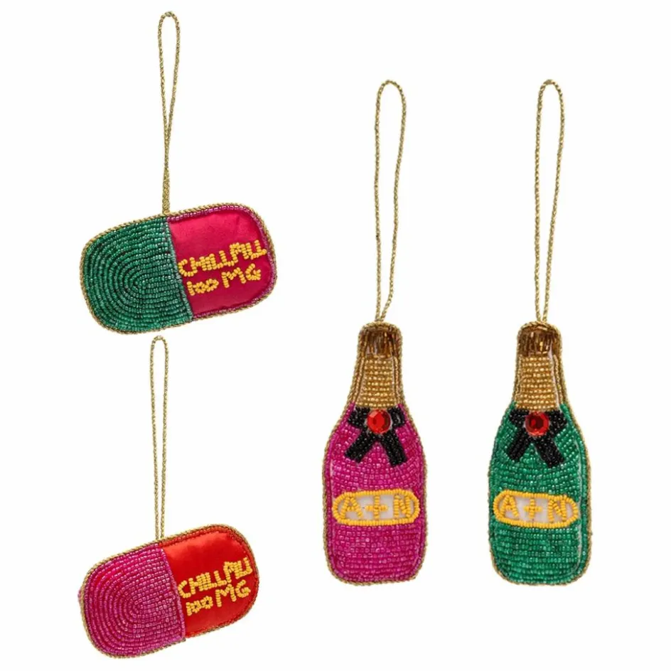 Best Décorations de Noël Chill Pill - Set de 4 | Enfant Décoration De Fête