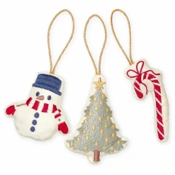 Cam Cam Décorations de Noël Snowman - Set de 3|Enfant Décoration De Fête