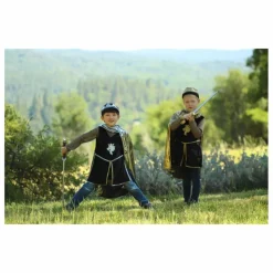 Best Great Pretenders Déguisement de chevalier avec cape et couronne Argenté