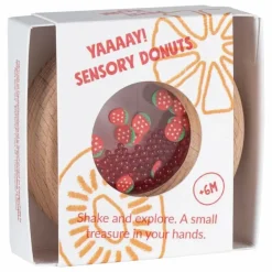 Petit Boum Donut sensoriel Fraises| Jouets D'Éveil|Jouets D'Éveil