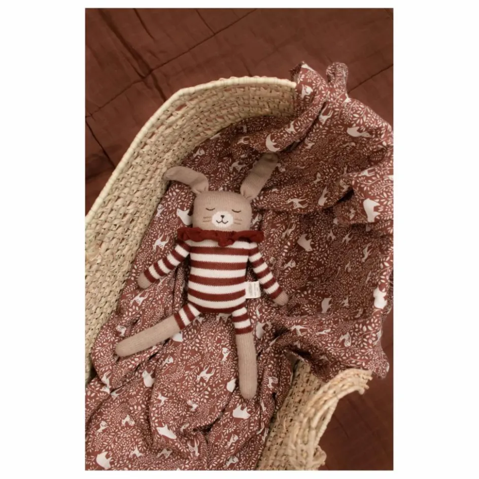 Main Sauvage Doudous, Peluches|Doudous Et Peluches*Doudou grand Lapin barboteuse rayée |