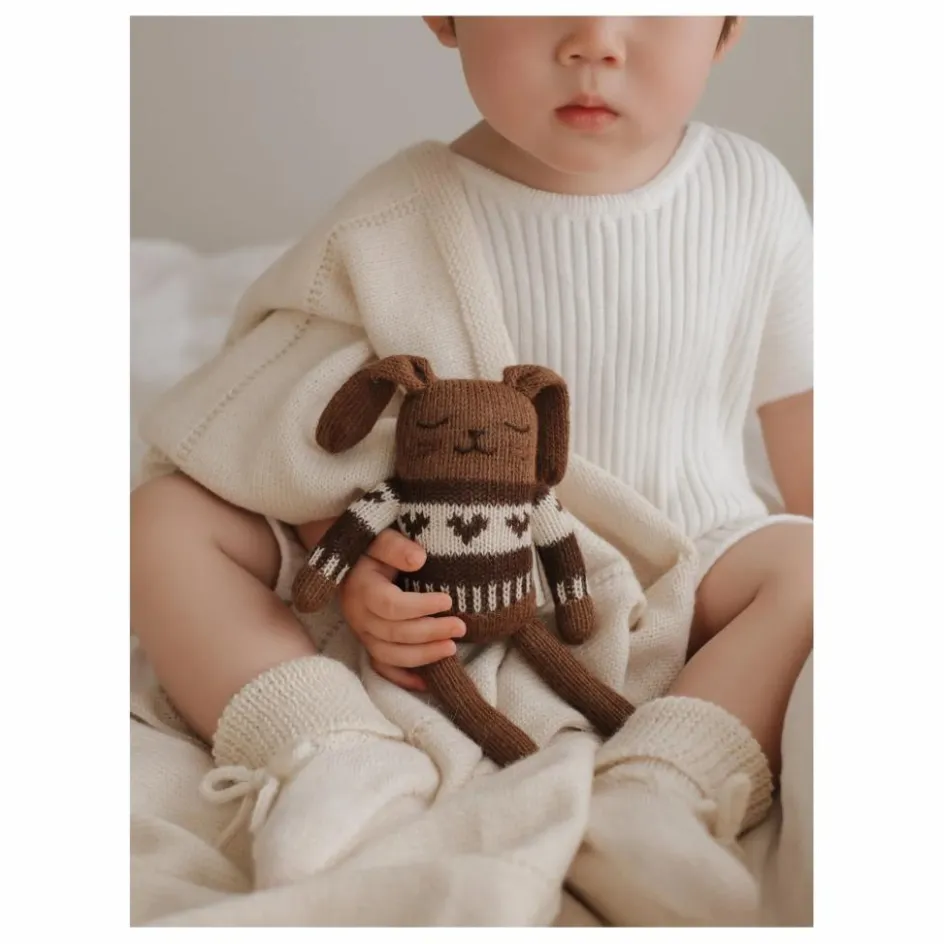 Main Sauvage Doudou Lapin pull jacquard | Mocha