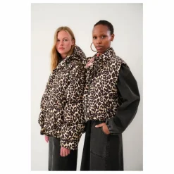 Lollys Laundry Doudoune Shelby Léopard ||Femme Manteaux, Parkas