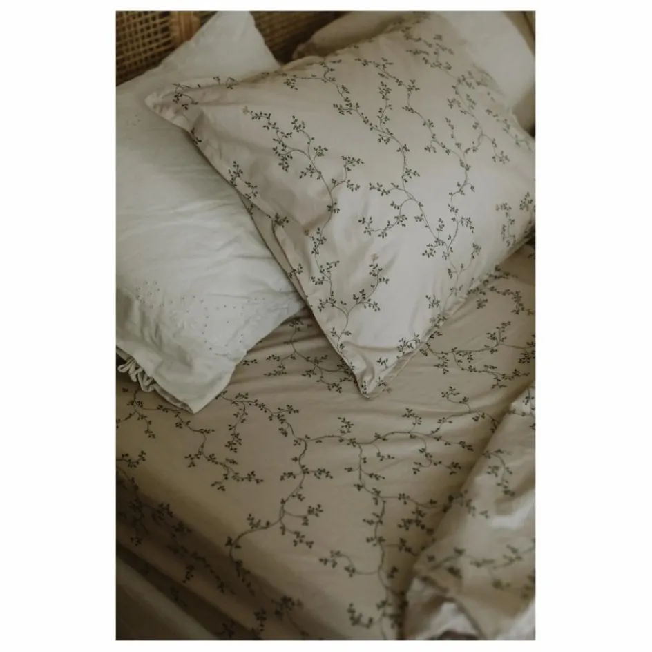 Clearance garbo&friends Drap-housse Botany en percale de coton | Vert