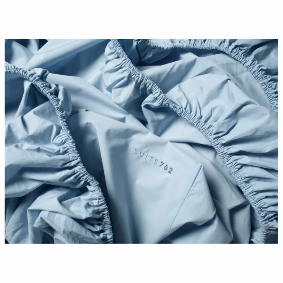 Clearance Suite 702 Drap-housse en percale organique | Bleu ciel