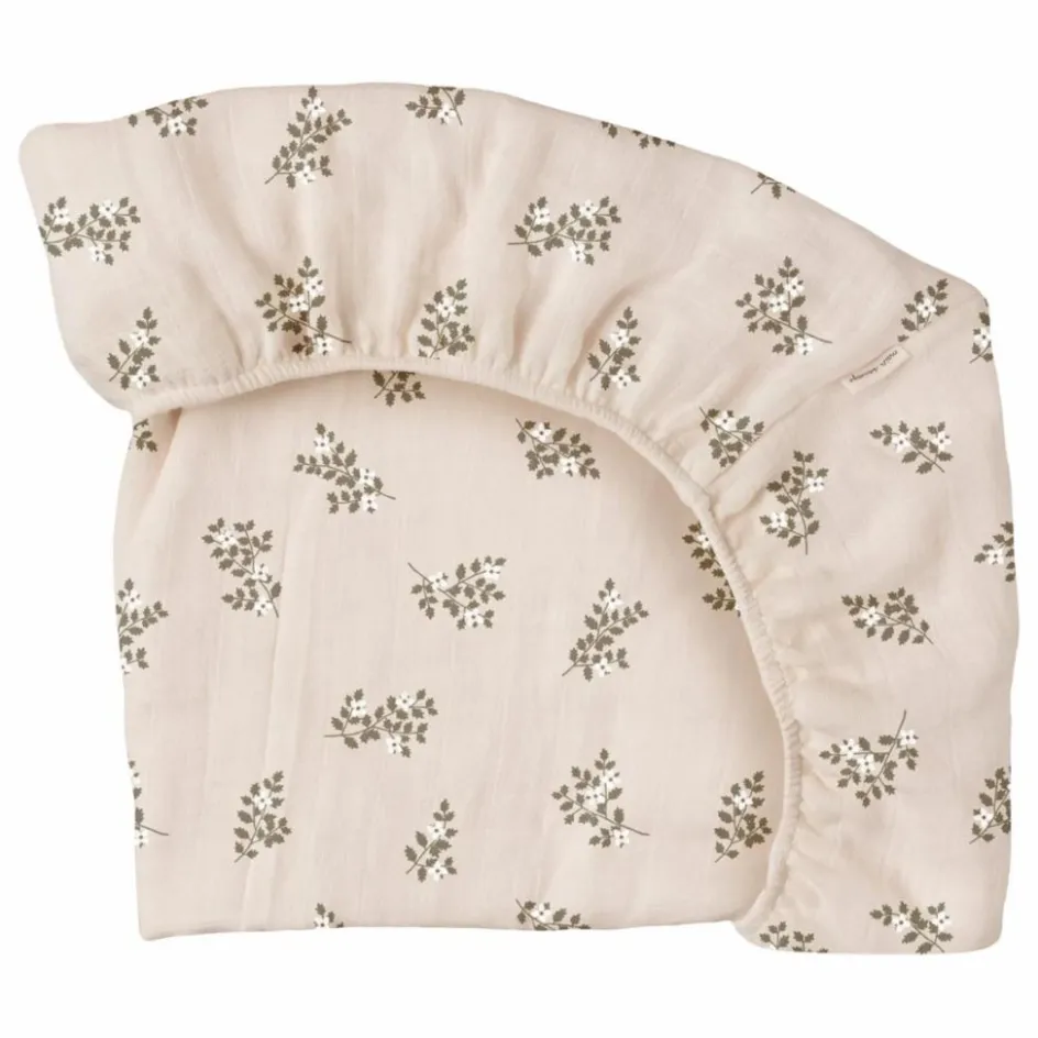 Discount Main Sauvage Drap-housse Holly Flowers | Sable