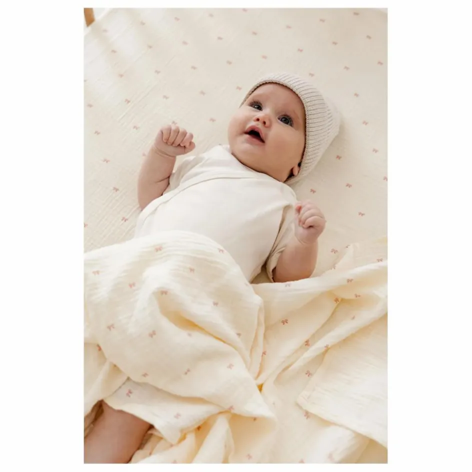 Clearance Drap-housse Ribbon en coton bio | Linge De Lit Bébé|Linge De Lit Bébé