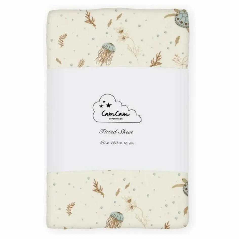 Cam Cam Linge De Lit Bébé|Linge De Lit Bébé*Drap-housse Sea Garden |