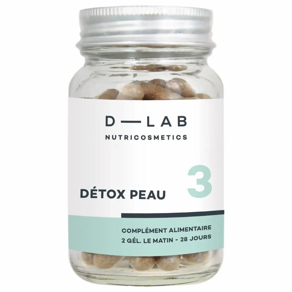 D-LAB NUTRICOSMETICS Détox Peau Complément alimentaire - 1 mois| Compléments Alimentaires