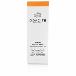 Femme Odacité Soins Du Visage|Taille Voyage*Ecran solaire invisible SPF50 Mineral Drops - 30 ml