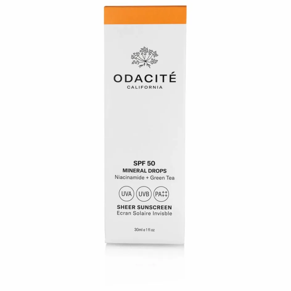 Femme Odacité Soins Du Visage|Taille Voyage*Ecran solaire invisible SPF50 Mineral Drops - 30 ml