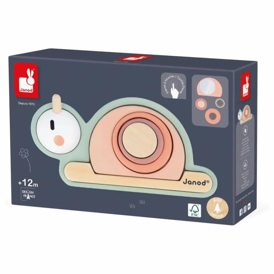Janod Empilable Sensoriel Escargot| Jouets D'Éveil