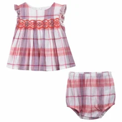 Hot Tartine et Chocolat Ensembe Blouse et Bloomer Vichy | Rose