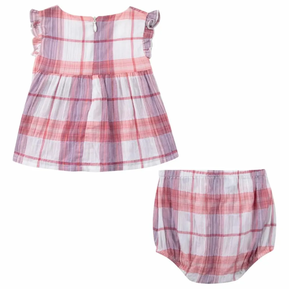 Hot Tartine et Chocolat Ensembe Blouse et Bloomer Vichy | Rose