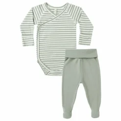 Discount Ensemble Body Rayé et Pantalon à Pieds Coton Bio | Bodies, Combinaisons|Bodies, Combinaisons