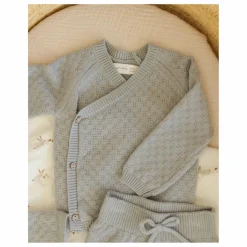 Quincy Mae Ensemble Gilet Pantalon et Béguin Maille Coton Bio || Bodies, Combinaisons|Combinaisons Et Bodies