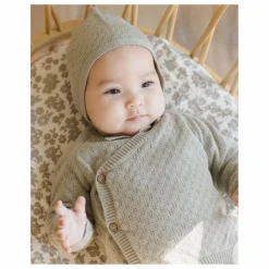 Quincy Mae Ensemble Gilet Pantalon et Béguin Maille Coton Bio || Bodies, Combinaisons|Combinaisons Et Bodies