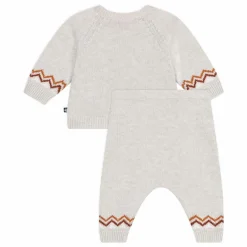 Best Petit Bateau Ensemble Pull et Pantalon P'tit Cœur Laine | Beige chiné