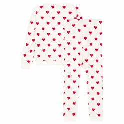Hot Petit Bateau Ensemble Pyjama Cœur - Collection Femme | Blanc
