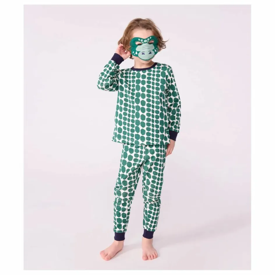 Petit Bateau Ensemble Pyjama et Masque Crocodile | Vert