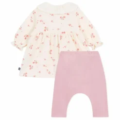 Online Petit Bateau Ensemble Robe et Legging Fleurs Coton Bio | Rose