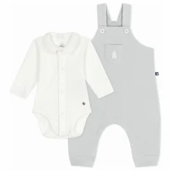 Petit Bateau Bodies, Combinaisons|Bodies, Combinaisons*Ensemble Salopette et Body Ours Coton Bio |