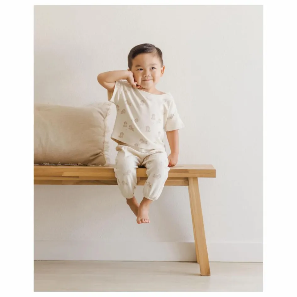 Outlet Quincy Mae Ensemble T-shirt et Pantalon | Ecru