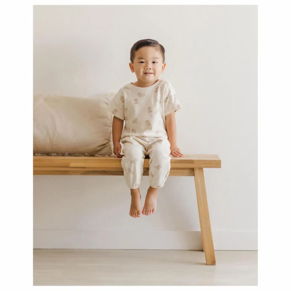 Outlet Quincy Mae Ensemble T-shirt et Pantalon | Ecru