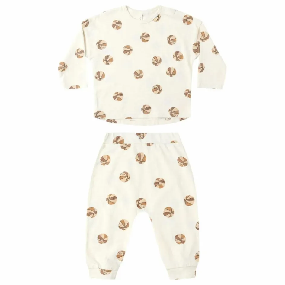 New Rylee + Cru Ensemble T-shirt et Pantalon Basketball | Ivoire