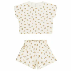 Outlet Rylee + Cru Ensemble T-shirt et Short Orange | Ivoire