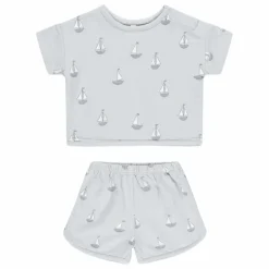 Hot Quincy Mae Ensemble T-shirt et Short Voiliers | Bleu gris