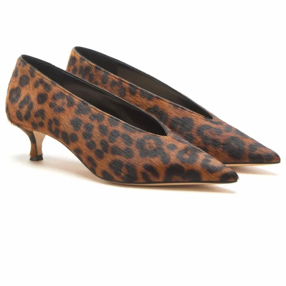 Femme Le Monde Beryl Chaussures À Talons*Escarpins Babouche Léopard Poils de Veau |