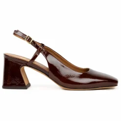 Femme Bobbies Chaussures À Talons*Escarpins Maddie Cuir Verni Froissé |