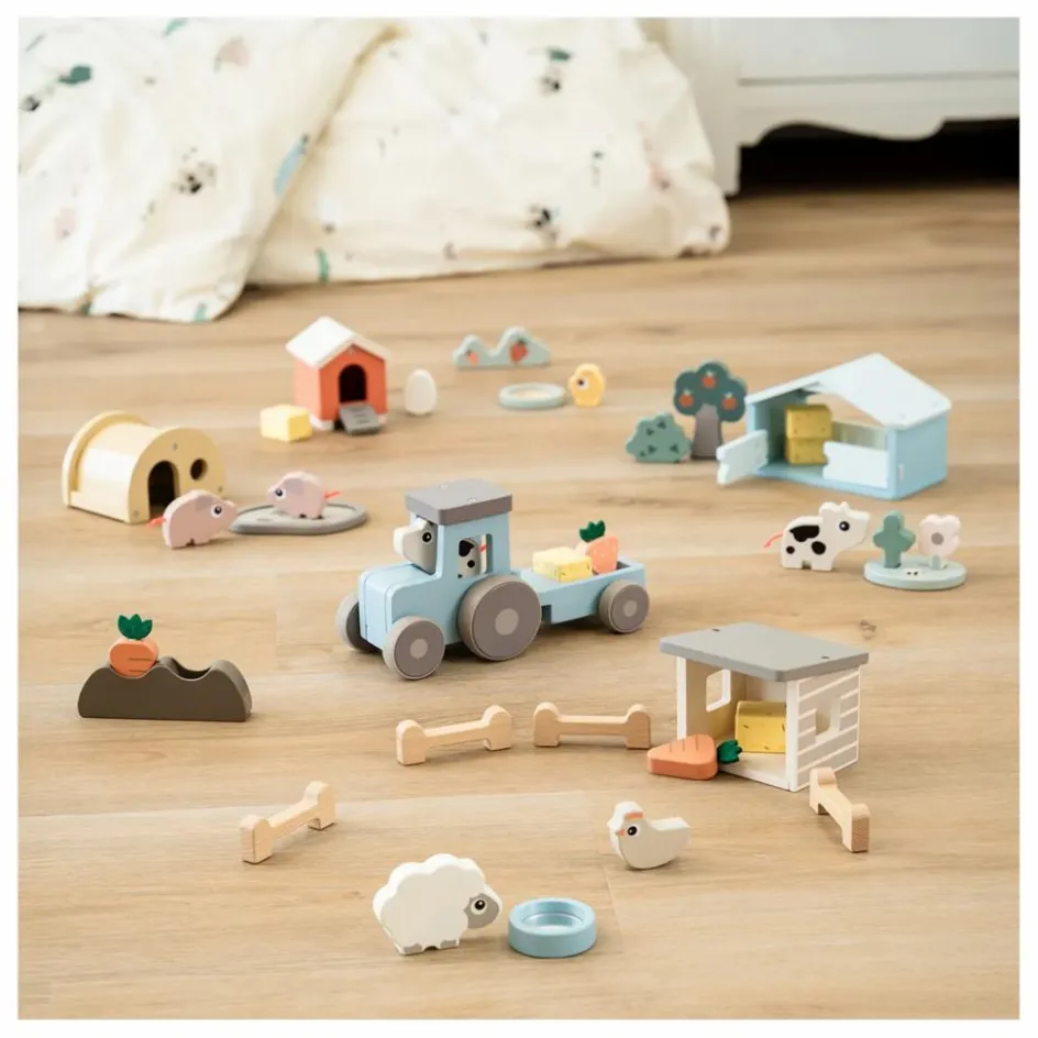 Done by deer Etable en bois Dotti || Figurines