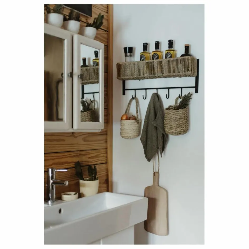Online Etagère en métal et feuille de palmier | Meubles De Rangement