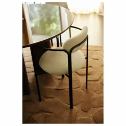 Hot Gabrielle Paris Fauteuil colombe, assise en bouclette | Crème