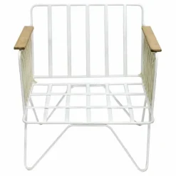 Honoré Fauteuil Croisette blanc epoxy, velours || Canapés, Fauteuils