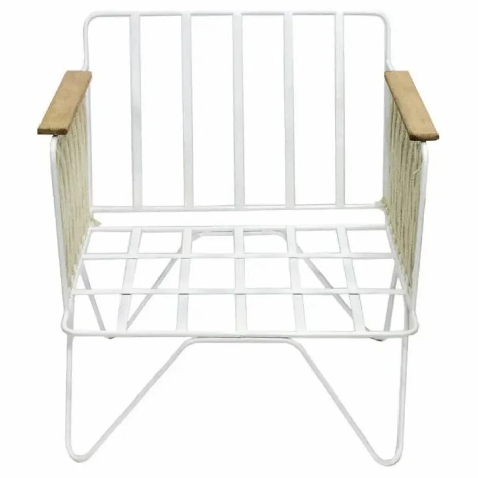 Honoré Fauteuil Croisette blanc epoxy, velours || Canapés, Fauteuils