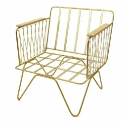 Sale Honoré Fauteuil Croisette doré mat epoxy, velours | Camel