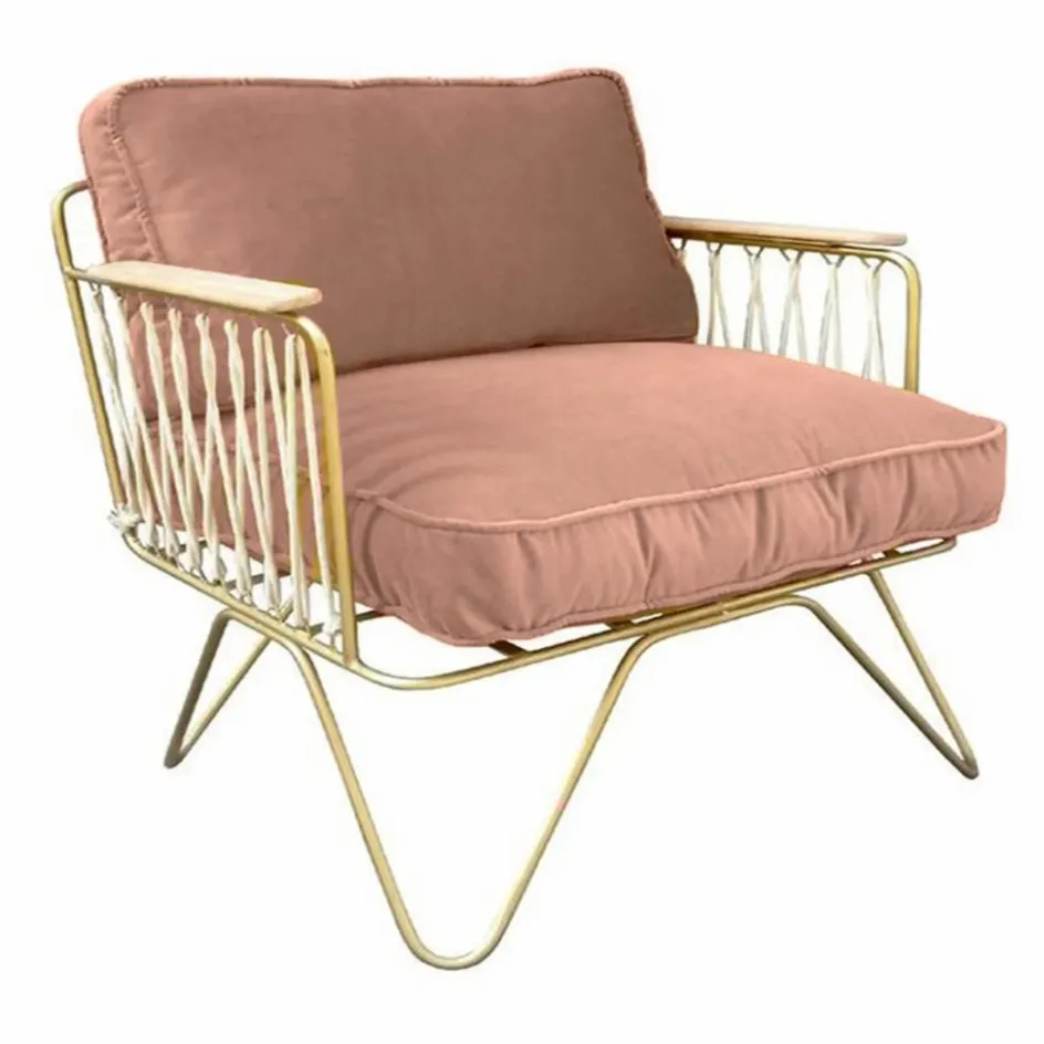 Honoré Canapés, Fauteuils*Fauteuil Croisette doré mat epoxy, velours |