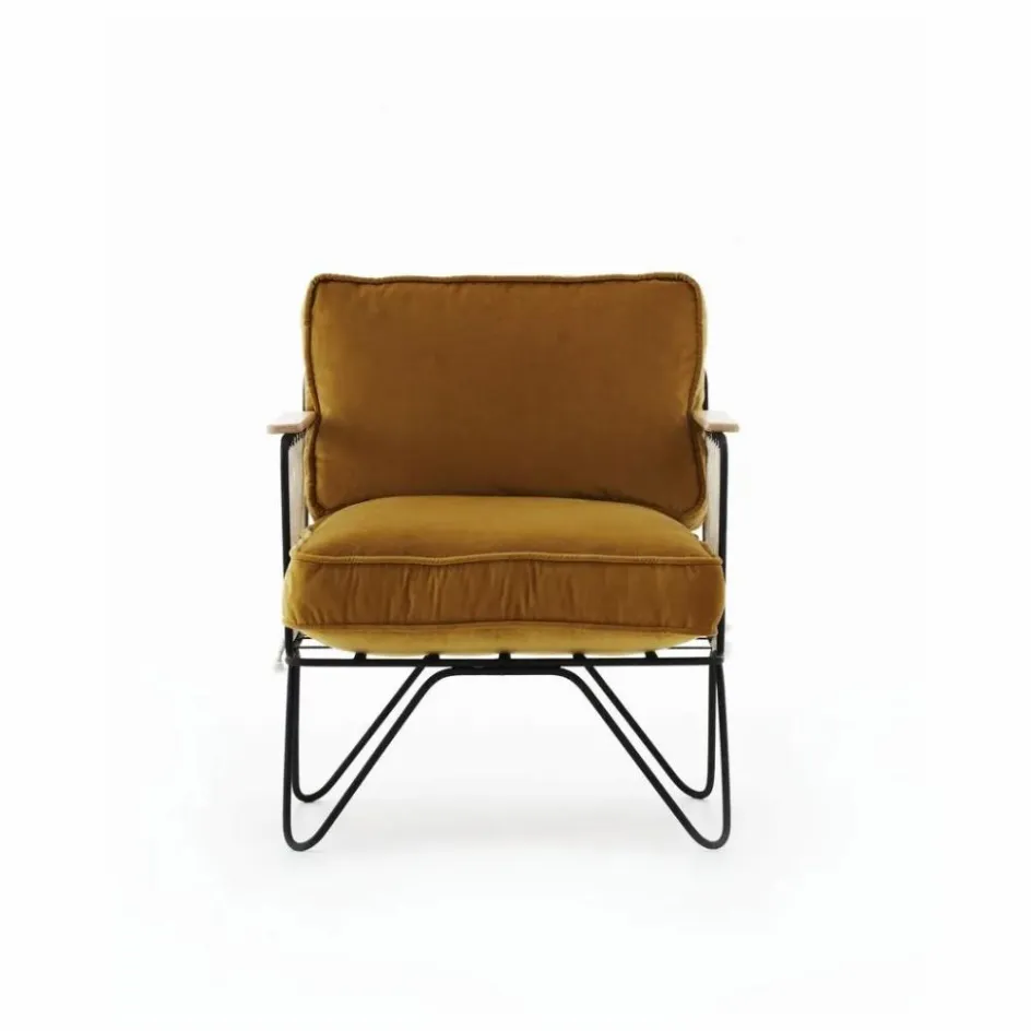Fauteuil Croisette noir epoxy, velours | Canapés, Fauteuils