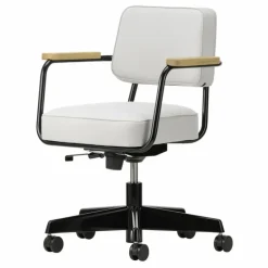 Vitra Fauteuil de bureau Direction Pivotant, piètement noir foncé - Jean Prouvé || Chaises, Tabourets, Bancs