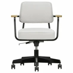 Vitra Fauteuil de bureau Direction Pivotant, piètement noir foncé - Jean Prouvé || Chaises, Tabourets, Bancs