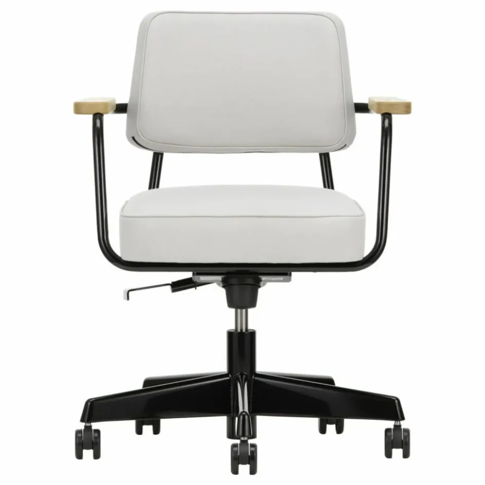 Vitra Fauteuil de bureau Direction Pivotant, piètement noir foncé - Jean Prouvé || Chaises, Tabourets, Bancs