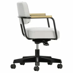 Vitra Fauteuil de bureau Direction Pivotant, piètement noir foncé - Jean Prouvé || Chaises, Tabourets, Bancs