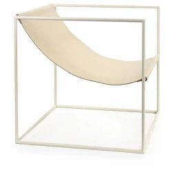 Discount Valerie Objects Fauteuil en cuir Solo Seat Ecru