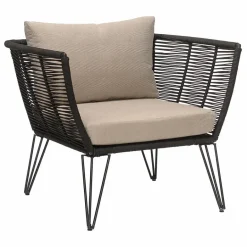 Sale Bloomingville Fauteuil outdoor Mundo | Noir