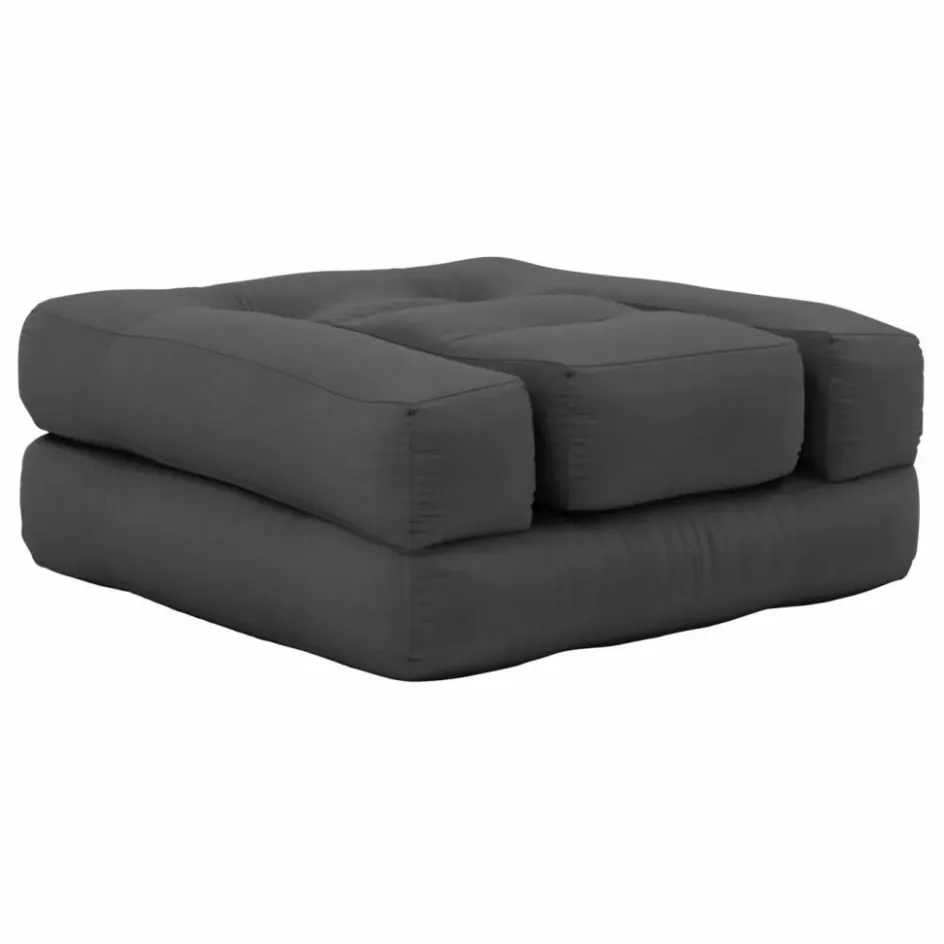 Karup Design Fauteuil-pouf Cube pour enfant | Gris foncé