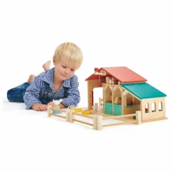 Tender Leaf Toys Figurines*Ferme en bois et ses accessoires