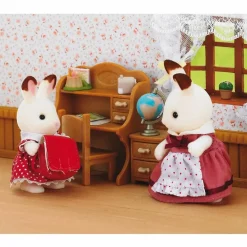 Sylvanian Families Fille Lapin Chocolat et Bureau Multicolore